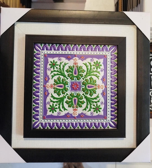 Green Flowers - Floral - Wall Art Framed